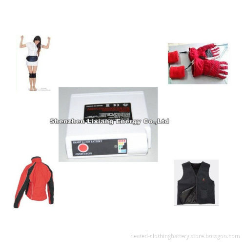 High Capacity 4400mah Heated Jacket Battery 7.4v , 4-heat Settings